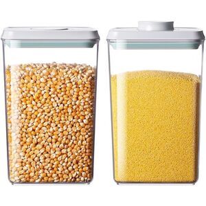 Food Storage Containers with Lids 2.9Qt 2Pcs Airtight Pop Food Storage Container